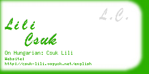 lili csuk business card